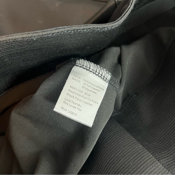 Show Me Your MuMu Women's XL Nashville Pull On Faux Leather Flare Pant High Rise - Picture 11 of 14